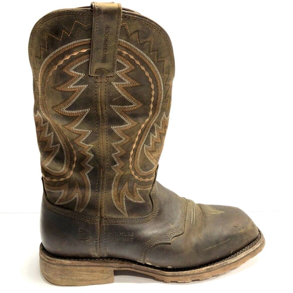 Durango Men's Maverick Steel Toe Western Boots Brown, Size 9.5 M